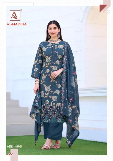 Alok suit al madina catalogue wholesale dress material distributors